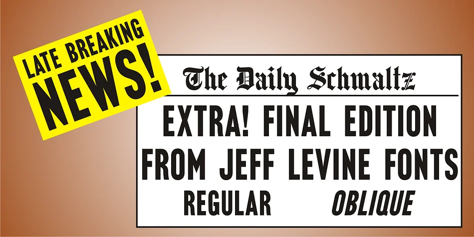 FINAL EDITION JNL by Jeff Levine Fonts — Display Font