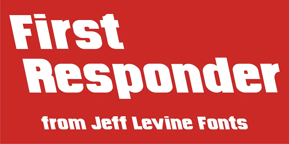 First Responder JNL by Jeff Levine Fonts — Display Font