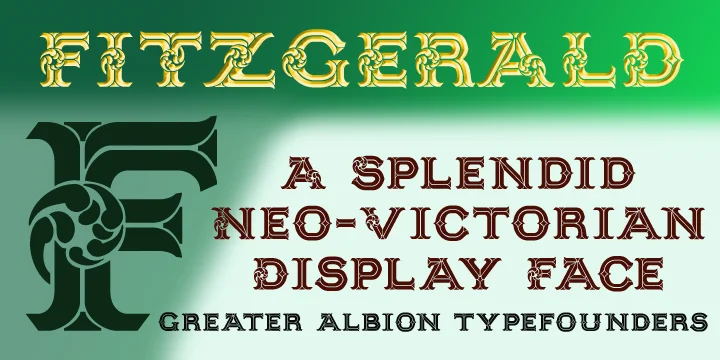 FITZGERALD by Greater Albion Typefounders — Decorative Font