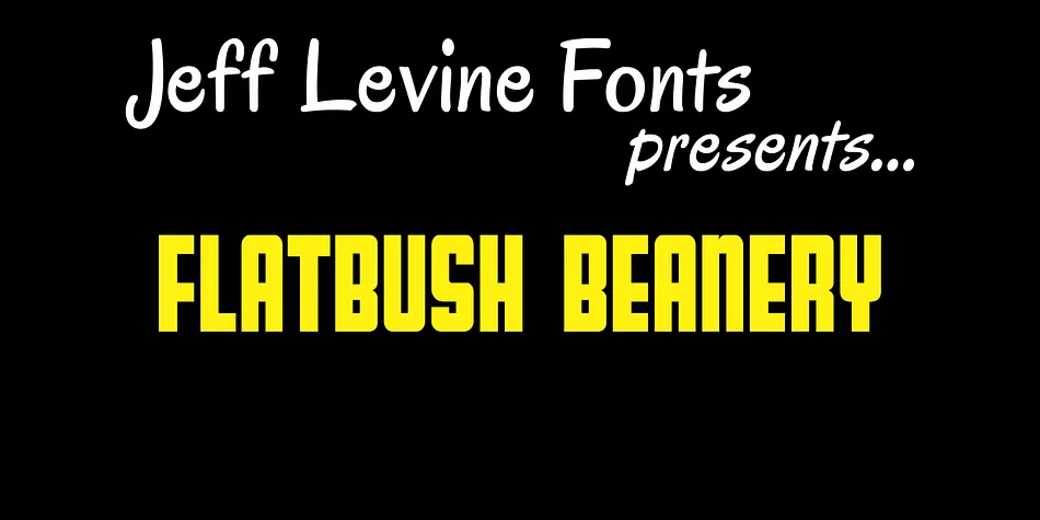 FLATBUSH BEANERY JNL by Jeff Levine Fonts — Display Font