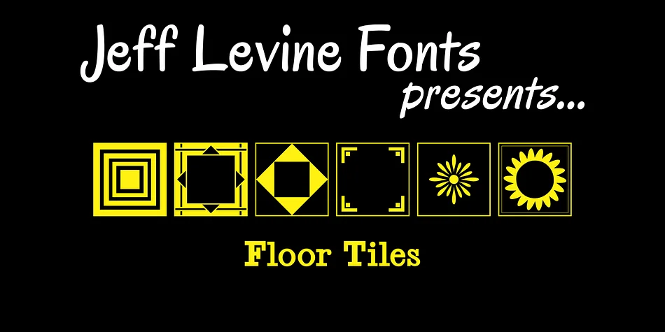 Floor Tiles JNL by Jeff Levine Fonts — Dingbats Font