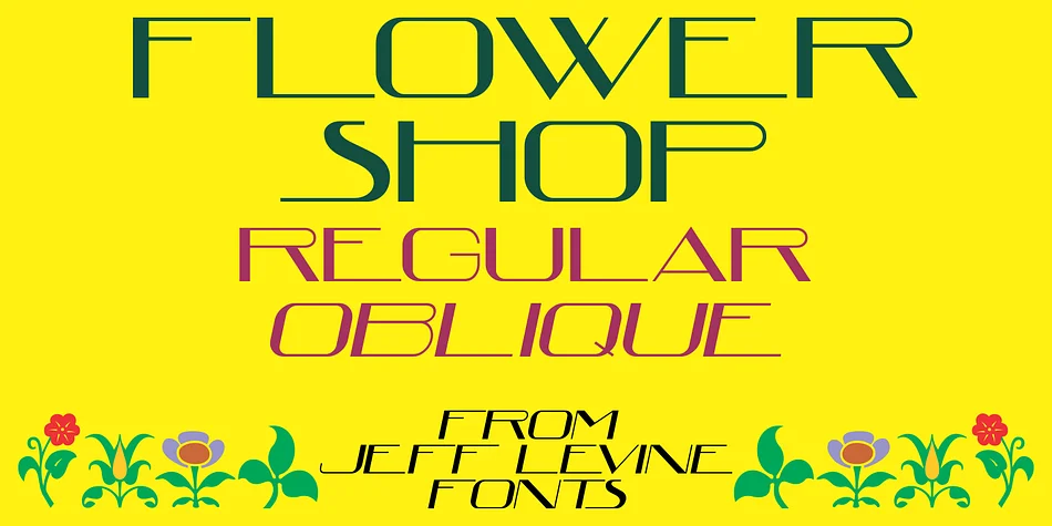 FLOWER SHOP JNL by Jeff Levine Fonts — Decorative Font