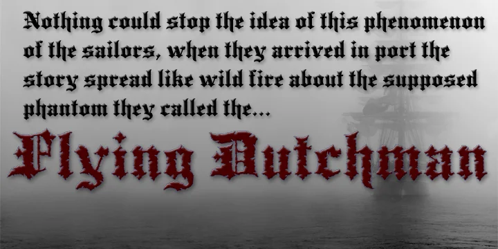 Flying Dutchman by FontMesa β Blackletter Font