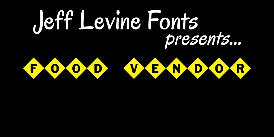 Food Vendor JNL by Jeff Levine Fonts — Dingbats Font
