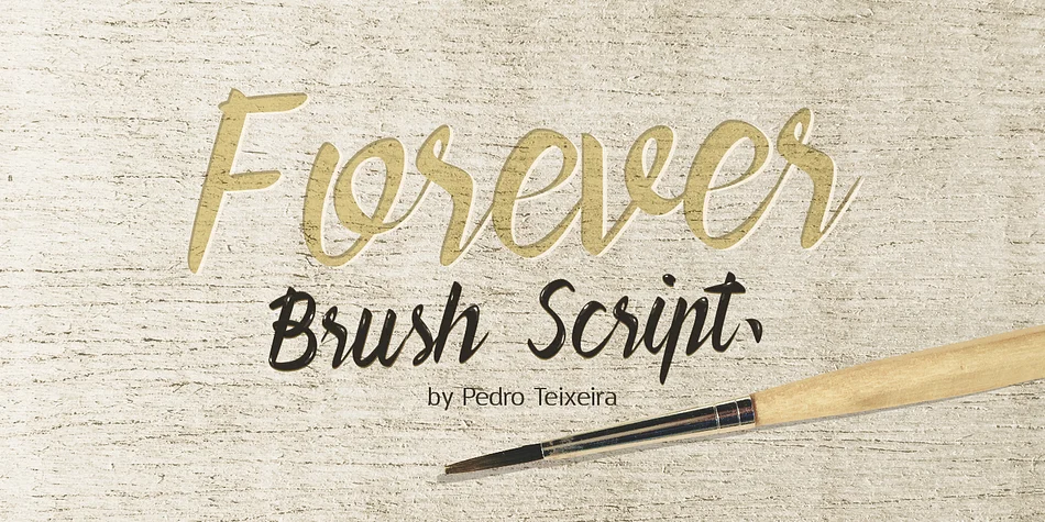 Forever Brush Script by Pedro Teixeira — Script Handwritten Font