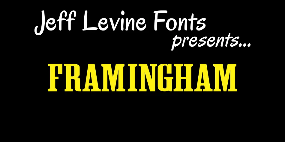 FRAMINGHAM JNL by Jeff Levine Fonts — Decorative Font