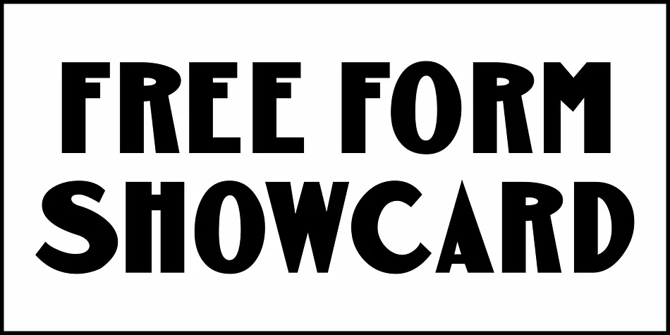 FREE FORM SHOWCARD JNL by Jeff Levine Fonts — Decorative Font — thumbnail 2