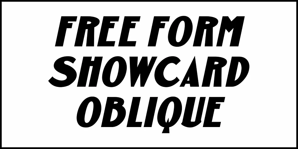 FREE FORM SHOWCARD JNL by Jeff Levine Fonts — Decorative Font — thumbnail 4