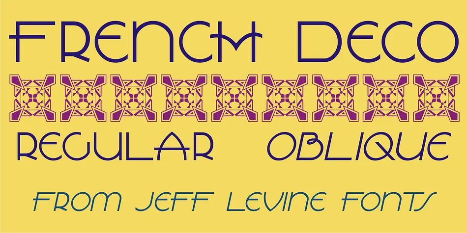 FRENCH DECO JNL by Jeff Levine Fonts — Decorative Font