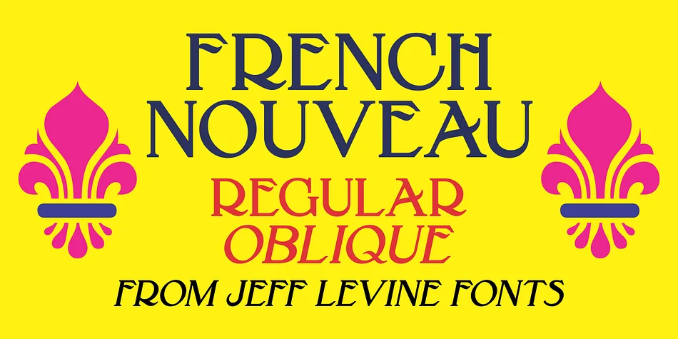 FRENCH NOUVEAU JNL by Jeff Levine Fonts — Decorative Font