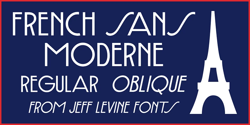 French Sans Moderne JNL by Jeff Levine Fonts — Decorative Font
