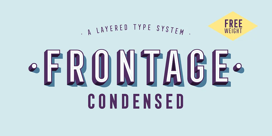 FRONTAGE CONDENSED by Juri Zaech — Display Font