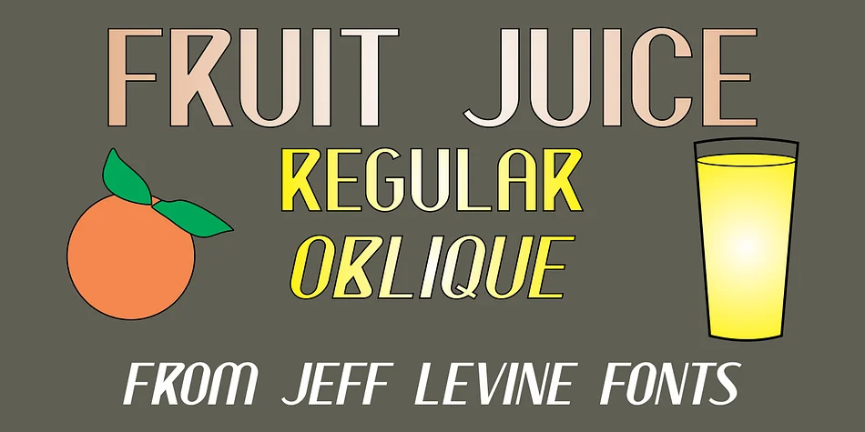 FRUIT JUICE JNL by Jeff Levine Fonts — Decorative Font