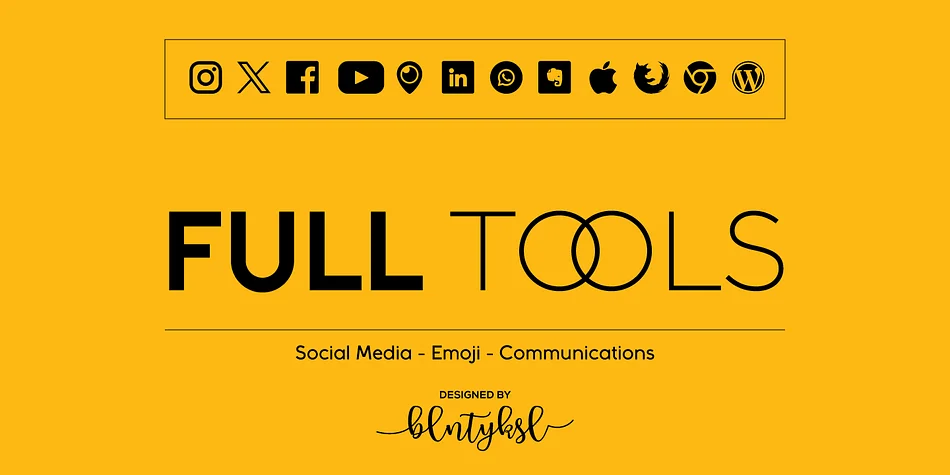 Full Tools by Bülent Yüksel — Dingbats Font