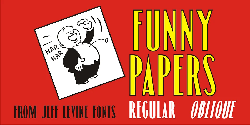 FUNNY PAPERS JNL by Jeff Levine Fonts — Display Font