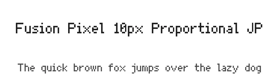 Fusion Pixel 10px Proportional JP