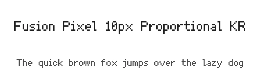Fusion Pixel 10px Proportional KR