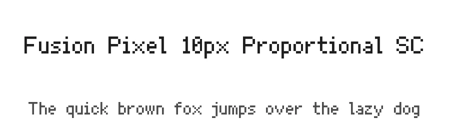 Fusion Pixel 10px Proportional SC