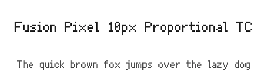 Fusion Pixel 10px Proportional TC