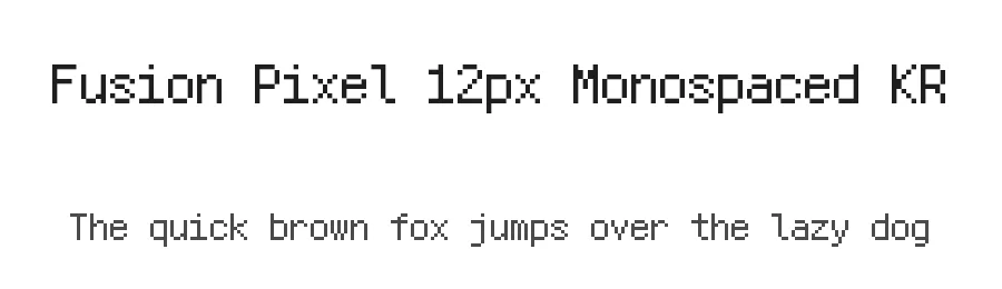 Fusion Pixel 12px Monospaced KR