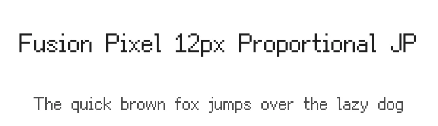 Fusion Pixel 12px Proportional JP