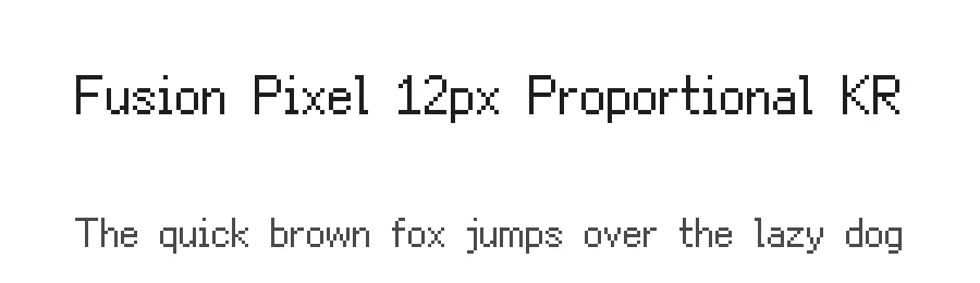 Fusion Pixel 12px Proportional KR