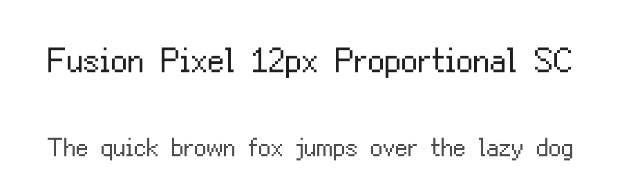 Fusion Pixel 12px Proportional SC