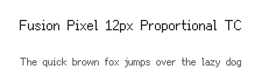 Fusion Pixel 12px Proportional TC