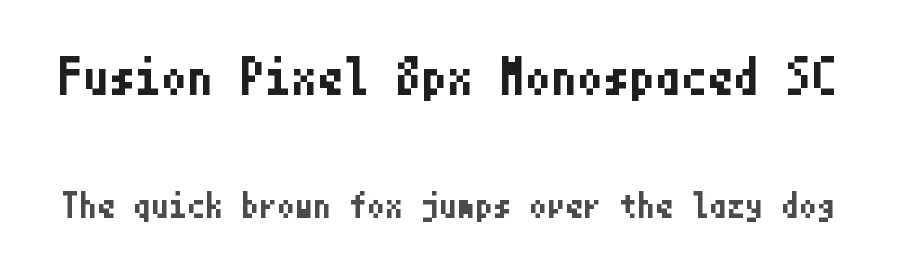 Fusion Pixel 8px Monospaced SC