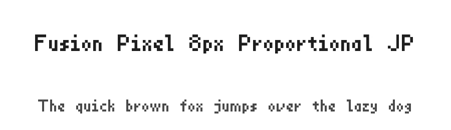 Fusion Pixel 8px Proportional JP
