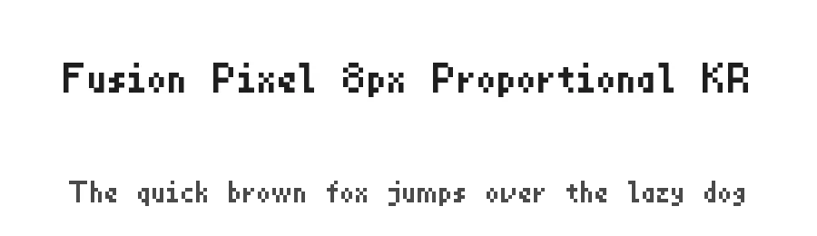 Fusion Pixel 8px Proportional KR