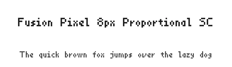 Fusion Pixel 8px Proportional SC