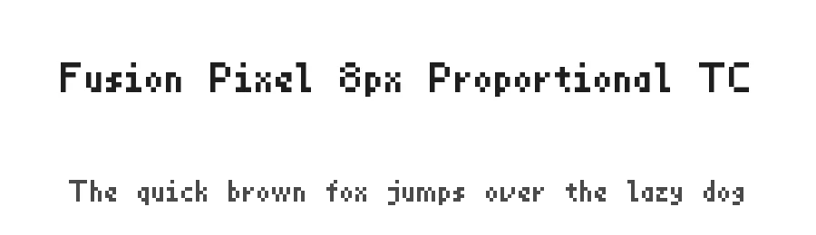 Fusion Pixel 8px Proportional TC