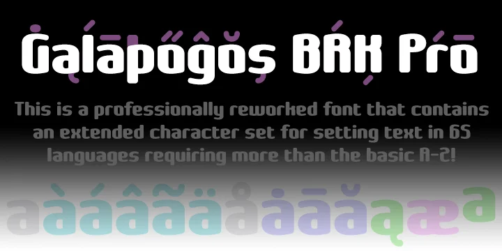 Galapogos BRK Pro by CheapProFonts — Display Font