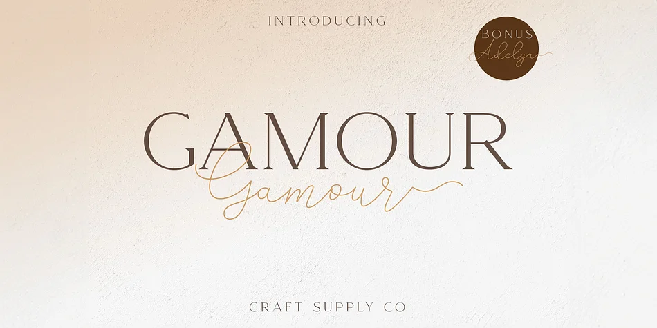Gamour by Craft Supply Co. — Display Font