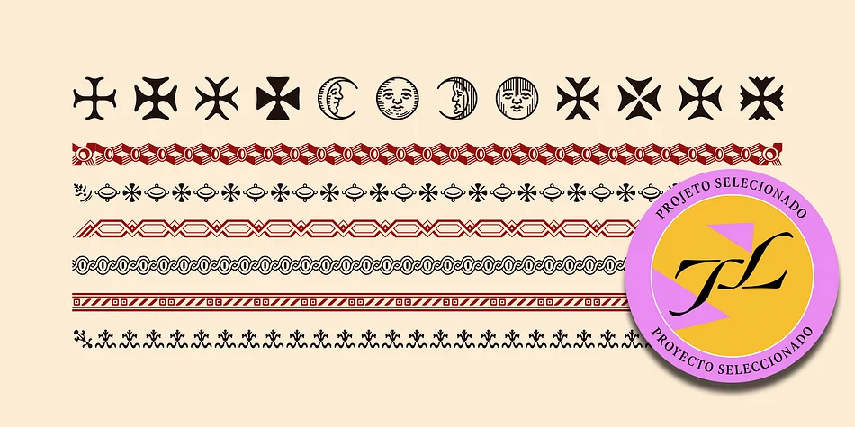 Garrigos Ornamentos by Fabio Ares — Dingbats Font