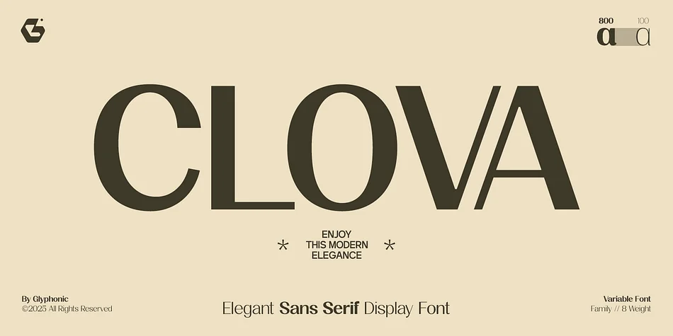 GC Clova by Glyphonic β Display Font