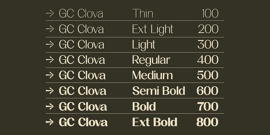 GC Clova by Glyphonic — Display Font — thumbnail 8