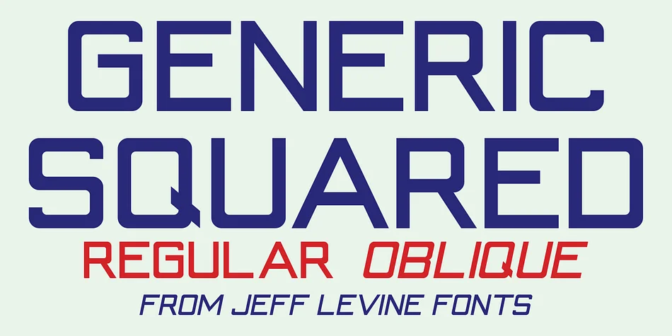 GENERIC SQUARED JNL by Jeff Levine Fonts — Display Font