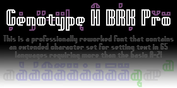 Genotype BRK Pro by CheapProFonts — Display Font