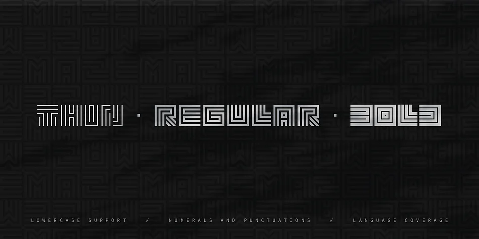 Geommaze by Artyway — Display Font — thumbnail 3