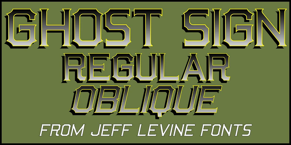 GHOST SIGN JNL by Jeff Levine Fonts — Decorative Font