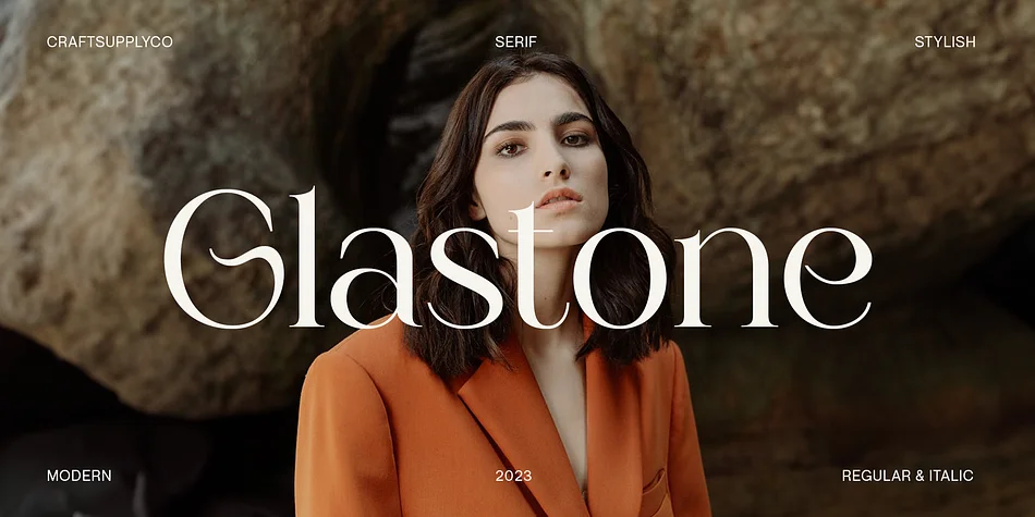 Glastone by Craft Supply Co. — Decorative Font