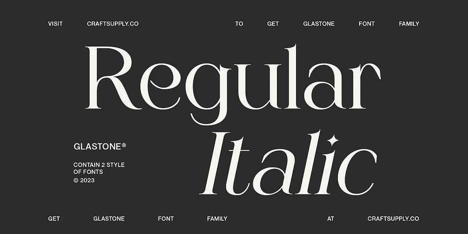 Glastone by Craft Supply Co. — Decorative Font — thumbnail 4