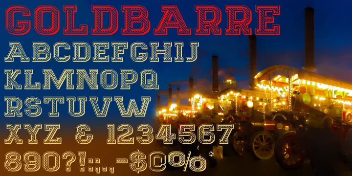 GOLDBARRE by Greater Albion Typefounders — Decorative Font