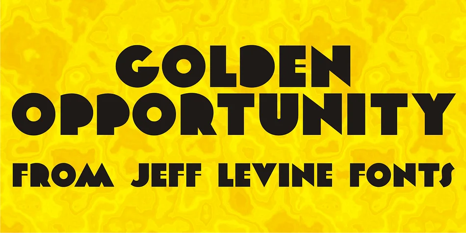 GOLDEN OPPORTUNITY JNL by Jeff Levine Fonts — Display Font