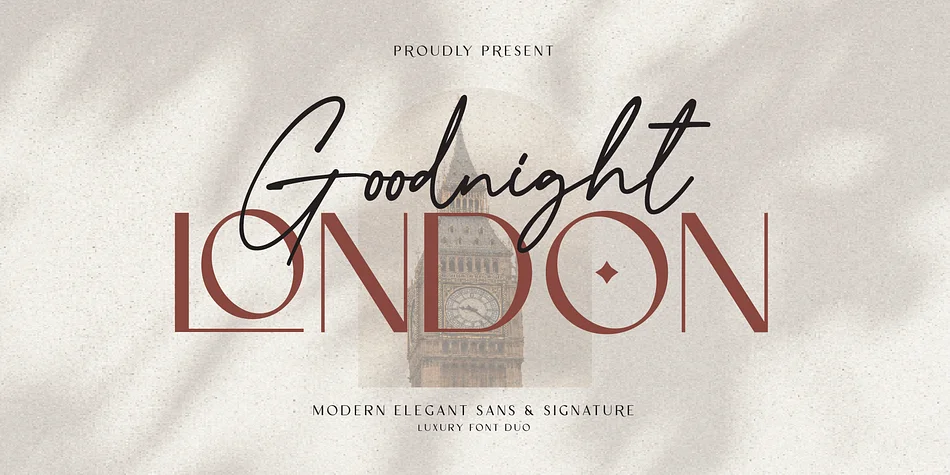 Goodnight London by Ronny Studio — Display Font