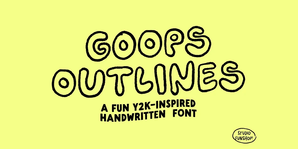GOOPS OUTLINES by Studio Funshop — Display Font