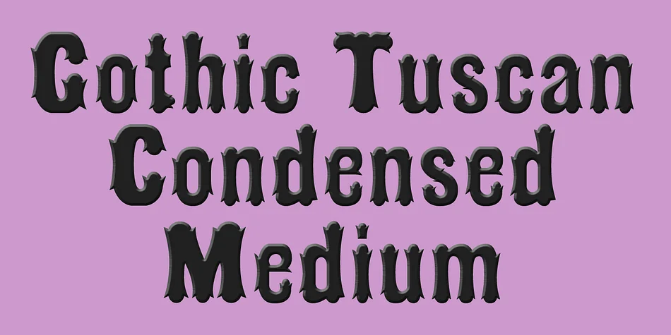Gothic Tuscan Condensed by Wooden Type Fonts — Decorative Font