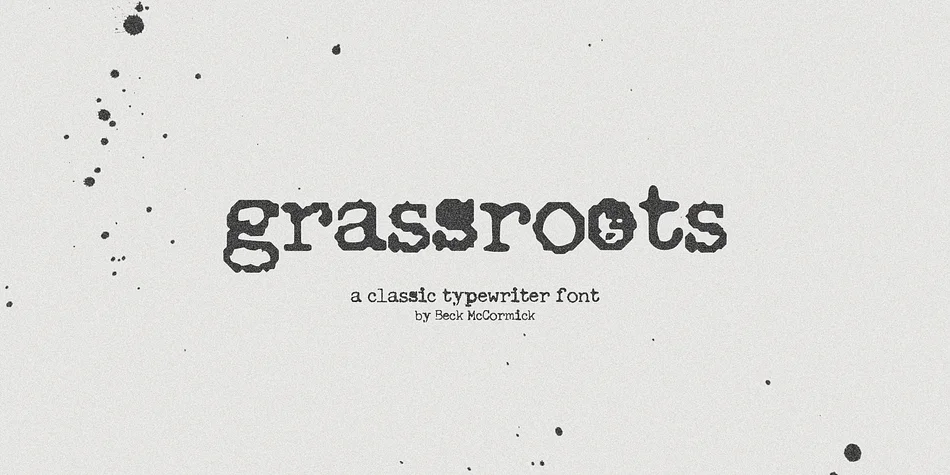 Grassroots by Beck McCormick β Decorative Font